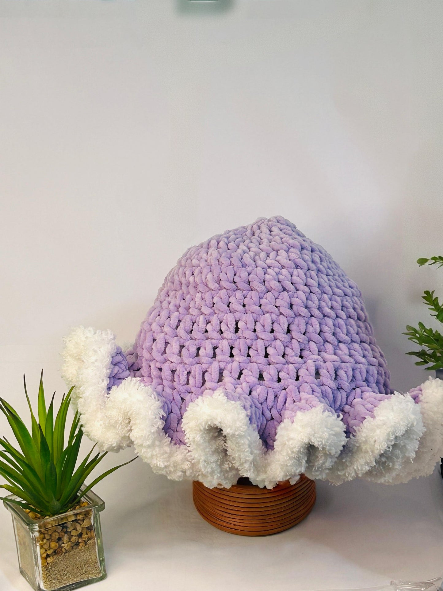 Lavender Dream Ruffle Hat โ Ultra Plush Edition