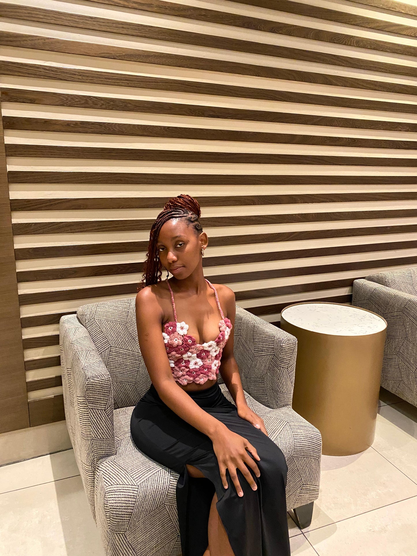 Floral Crochet Crop Top – Handcrafted Bloom Bustier