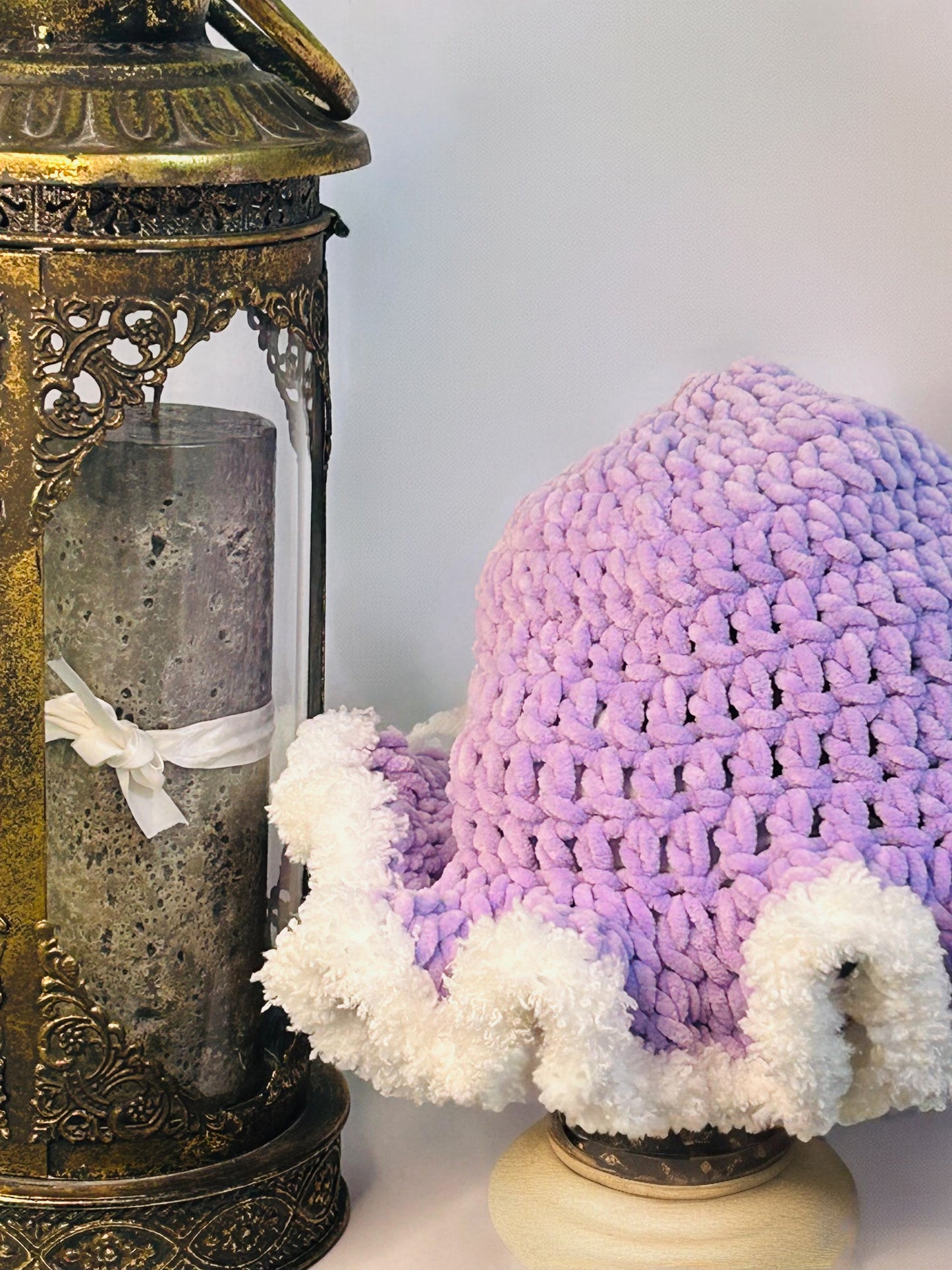 Lavender Dream Ruffle Hat – Ultra Plush Edition