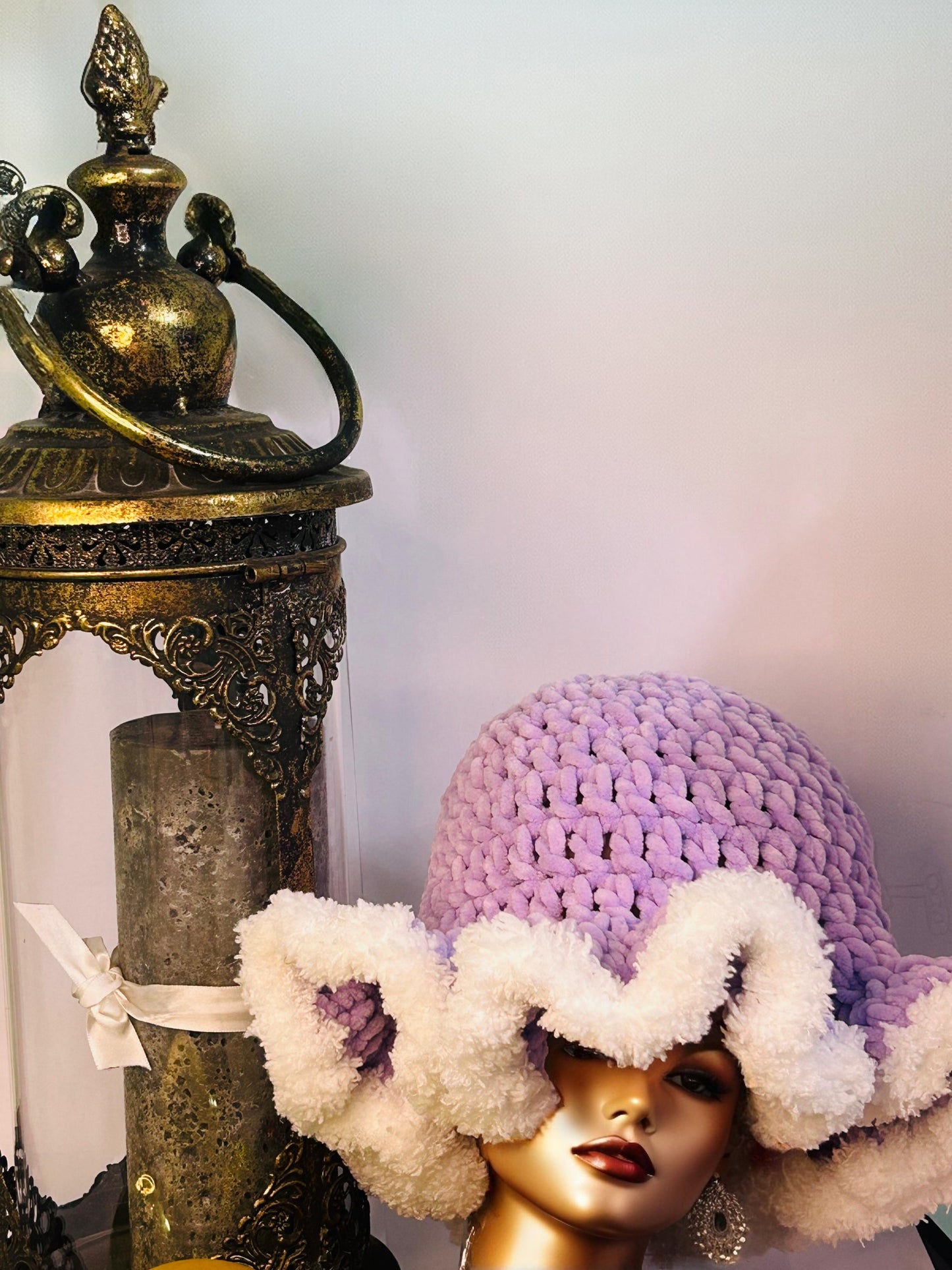 Lavender Dream Ruffle Hat – Ultra Plush Edition