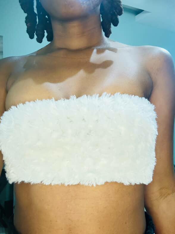 Holiday Cozy Crochet Set – 2 Piece Fuzzy Tube Top & Skirt